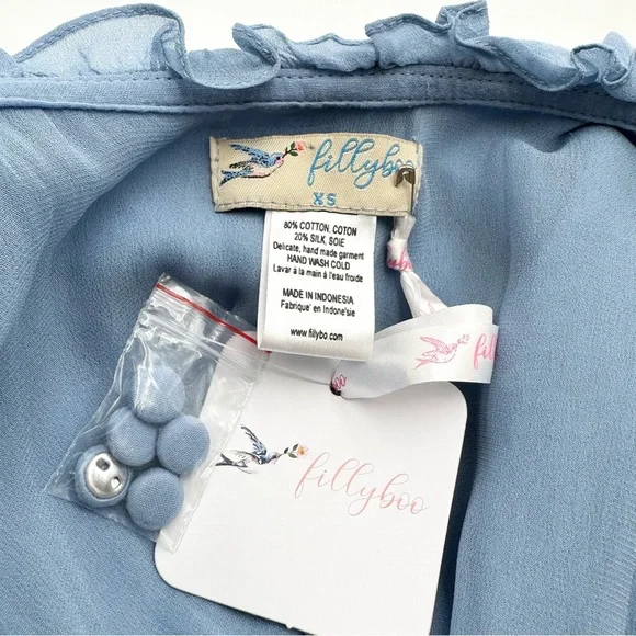 Fillyboo Lotus Duster Maxi Dress in Rain Song Blue - Picture 9 of 16